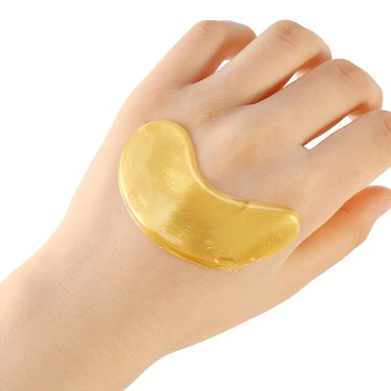 10pcs Gold Collagen Eye Mask: Anti-Aging, Puffiness-Reducing & Dark Circle Lightening Pads