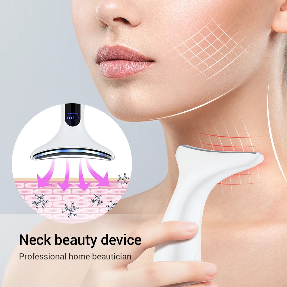 EMS Neck Beauty Device: LED Photon Therapy, Firming and Anti-Wrinkle, for Rejuvenating and Slimming Double Chin