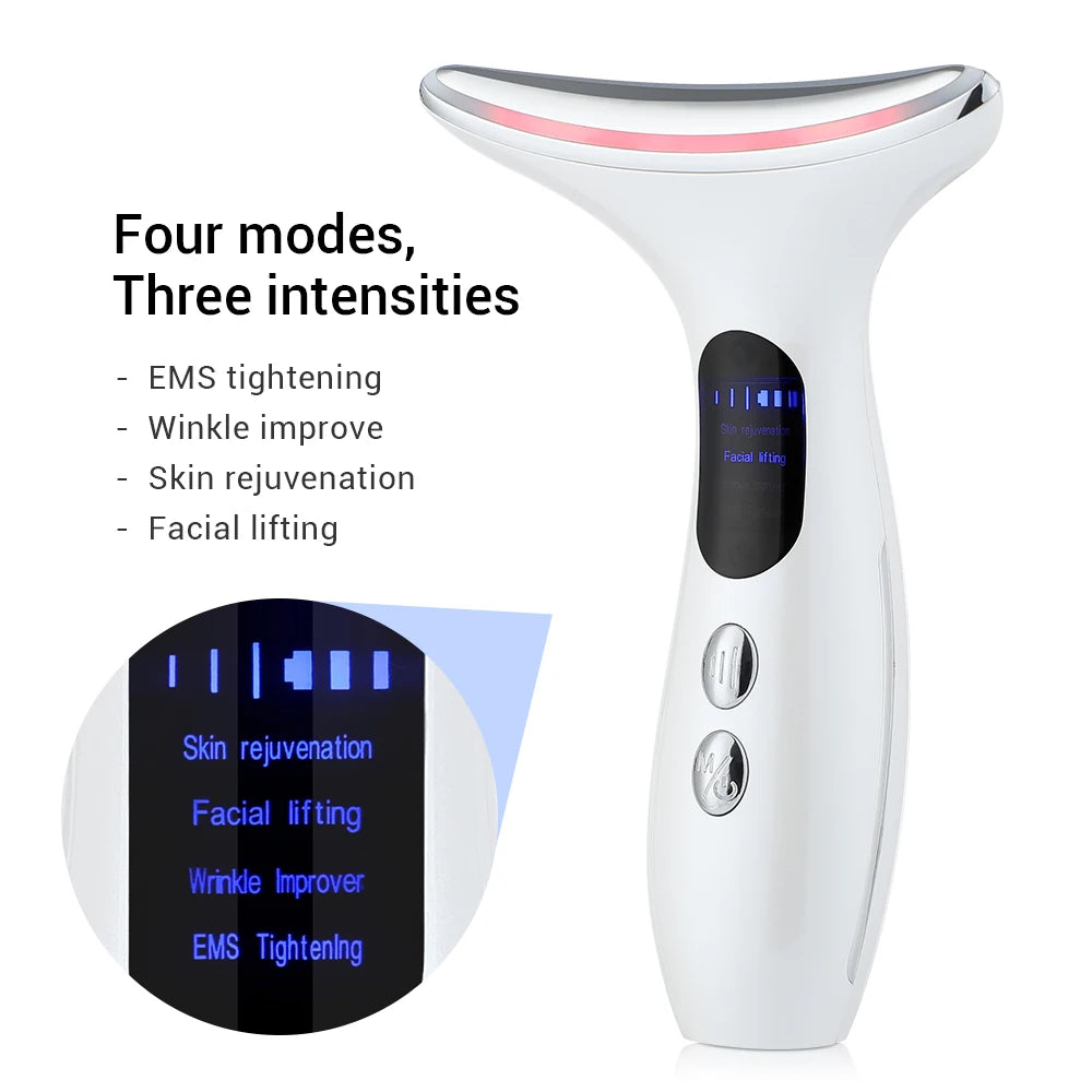 EMS Neck Beauty Device: LED Photon Therapy, Firming and Anti-Wrinkle, for Rejuvenating and Slimming Double Chin