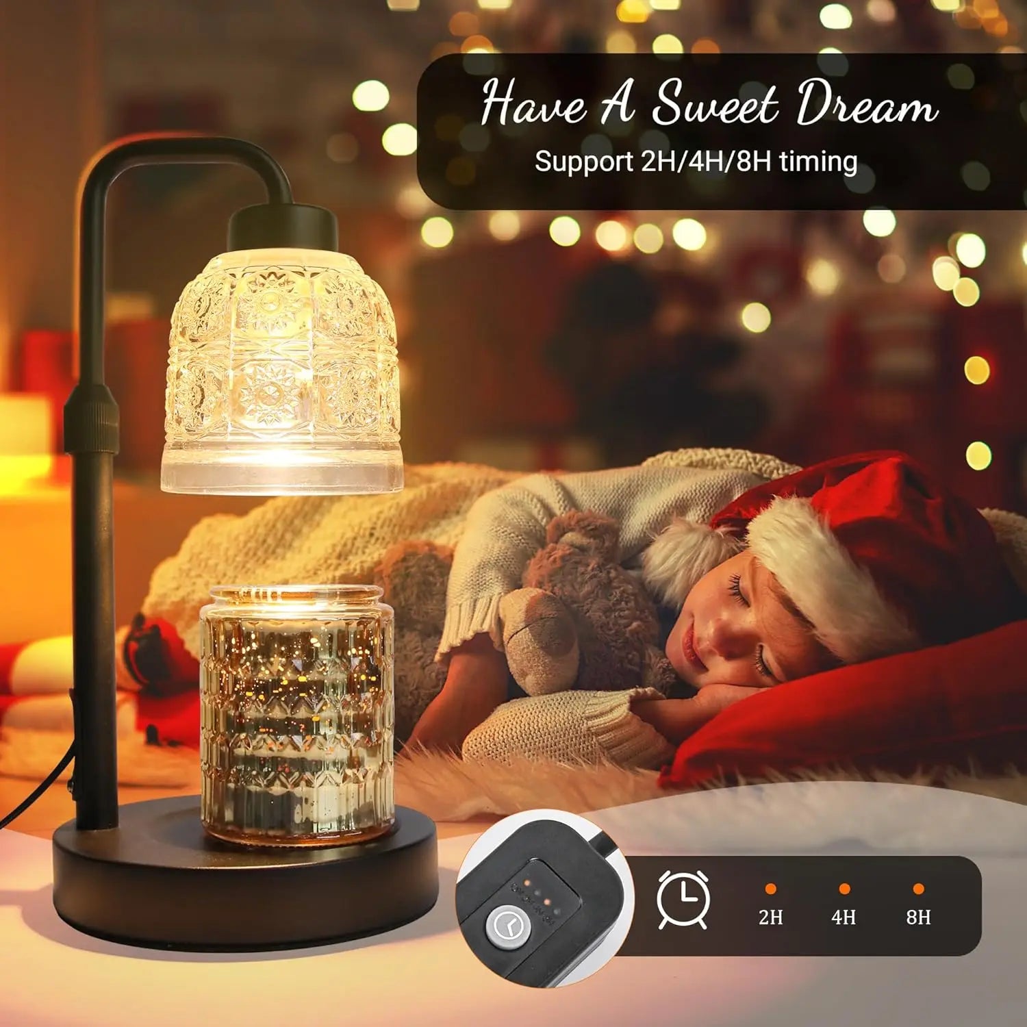 Adjustable Glass Wax Melting Lamp – Aromatherapy & Decorative Desk Lamp