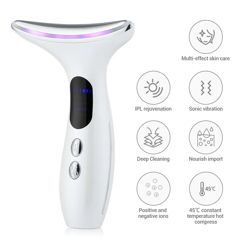 EMS Neck Beauty Device: LED Photon Therapy, Firming and Anti-Wrinkle, for Rejuvenating and Slimming Double Chin